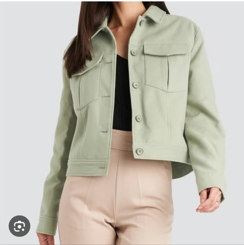 JOIE | Anthropologie Soft Fleece Boxy Shacket in Sage Green sz XL